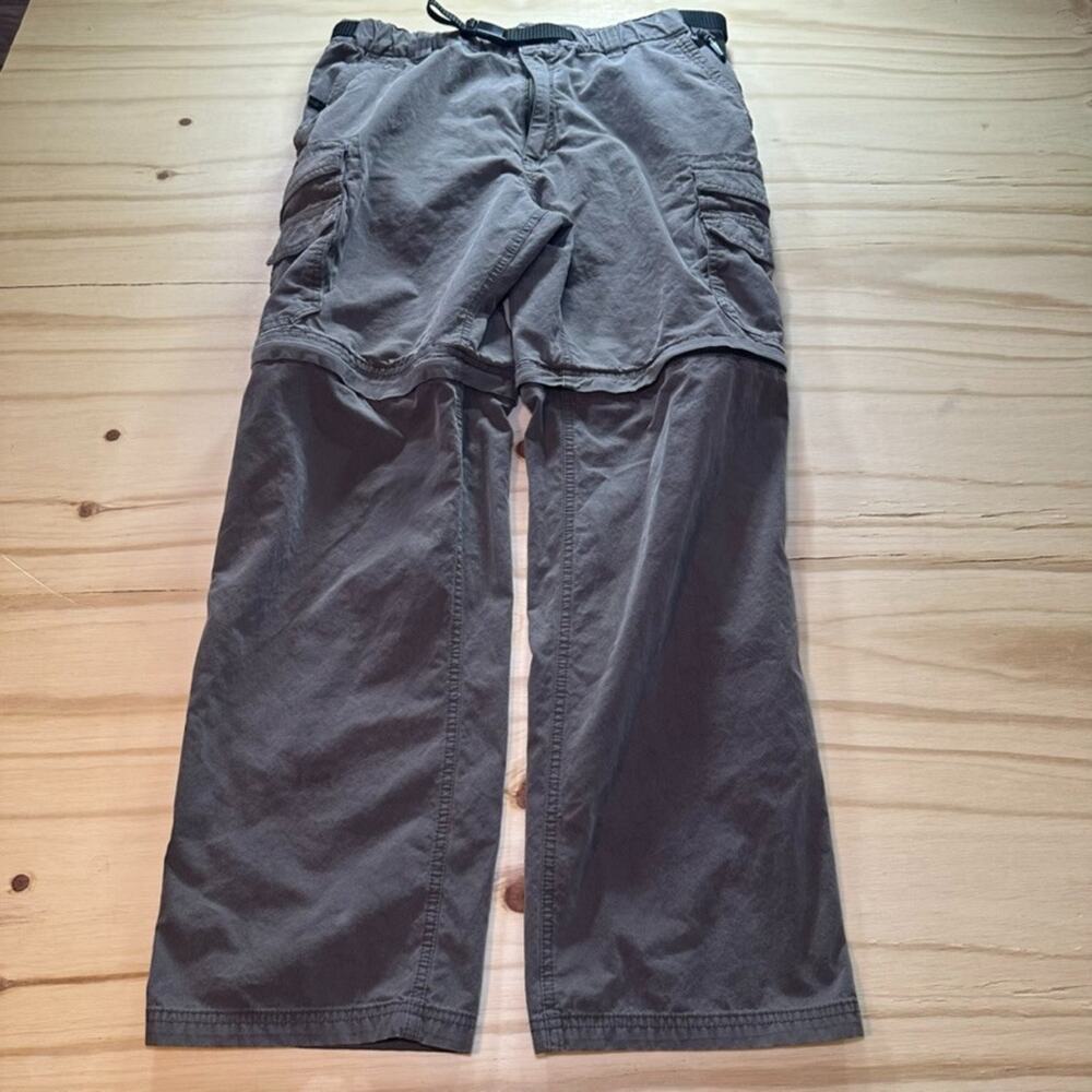 BC Clothing Convertible Cargo Pants Mens M x 30 Brown Grey Hiking Outdoors